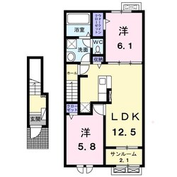 新発田駅 徒歩24分 2階の物件間取画像